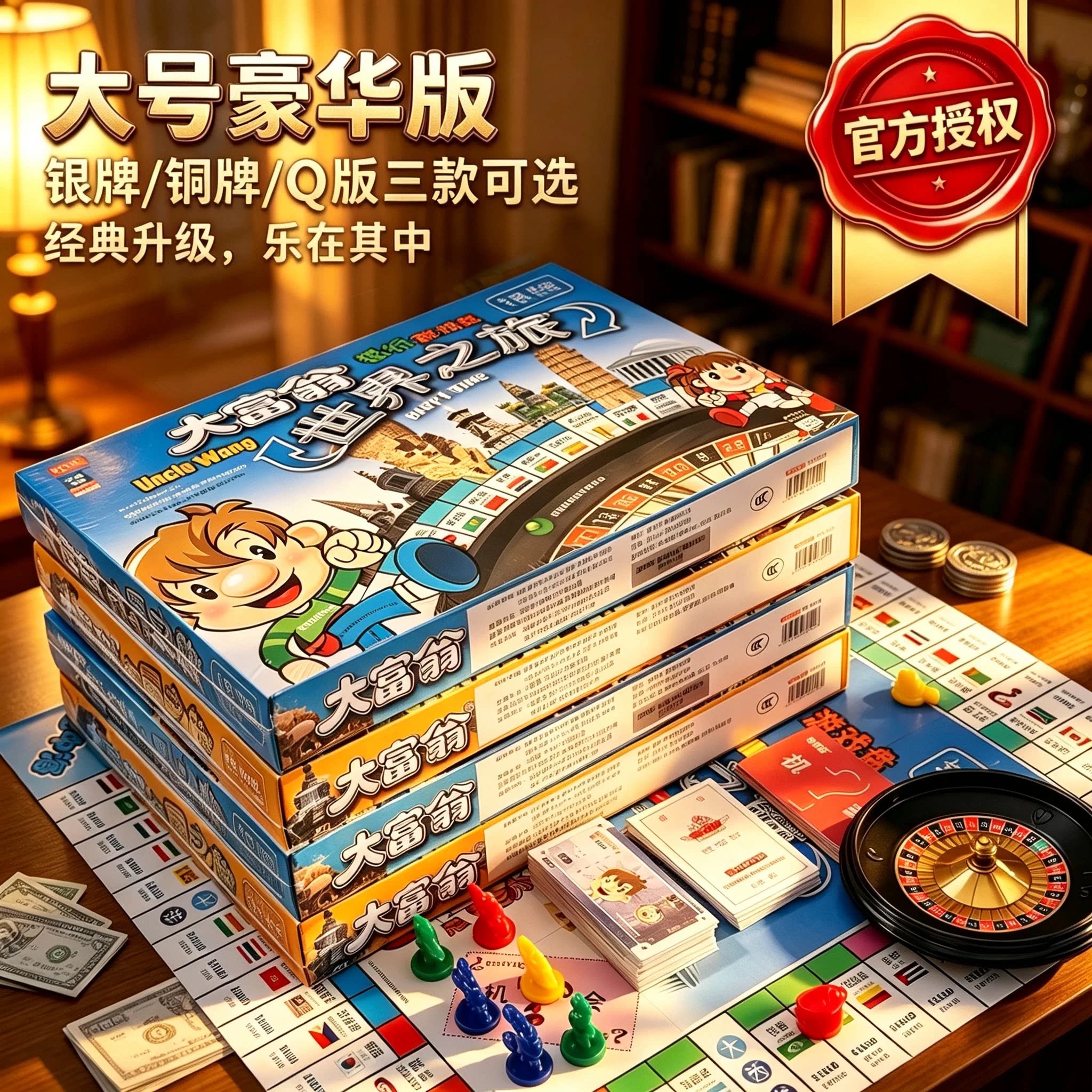 大富翁桌游超级豪华儿童版中国世界之旅成人经典学生桌面游戏棋牌