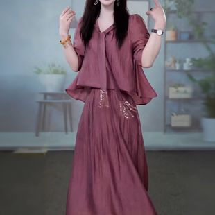 早春时尚休闲连衣裙春夏新款2026流行法式洋气宽松显瘦套装裙子女