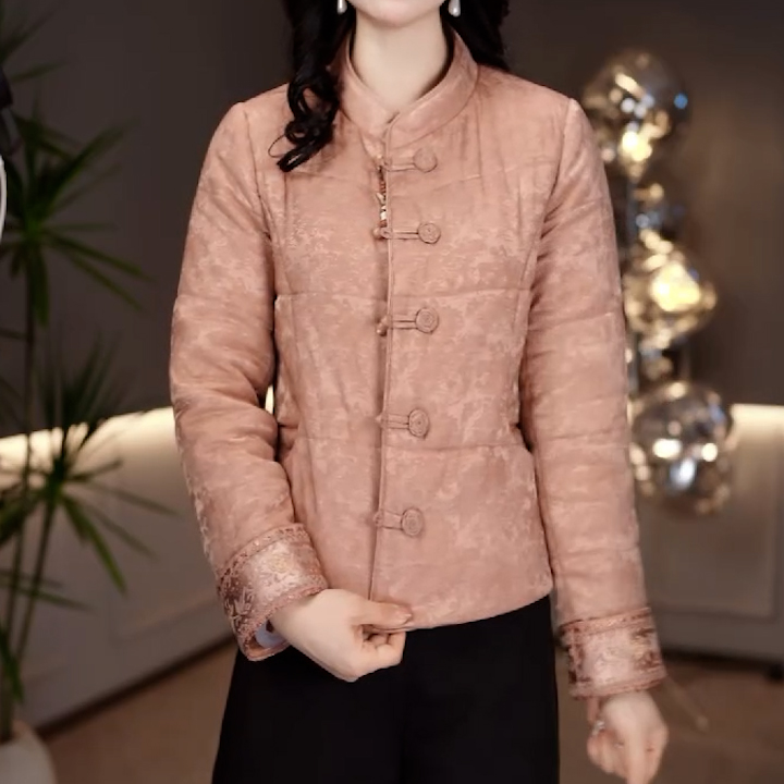 2025冬季新中式国风优雅贵气提花粉色减龄加厚保暖棉服外套,女装/女士精品,棉衣/棉服,淘宝优惠券,粉丝福利购,淘宝优惠卷