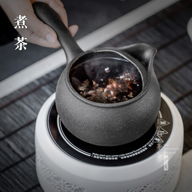 言和堂侧把煮茶壶家用围炉煮茶电陶炉陶瓷茶壶罐罐茶煮茶炉煮茶器