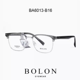 BOLON暴龙眼镜框24新品BA6013近视眼镜女钛架黑框商务半框眼镜男
