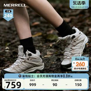 男女 WP防泼水抓地防滑户外运动登山徒步鞋 MID MERRELL迈乐MOAB3