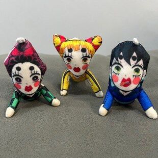 小红书同款鬼灭之刃三小只棉花娃娃善逸碳治郎伊之助丑娃玩偶公仔