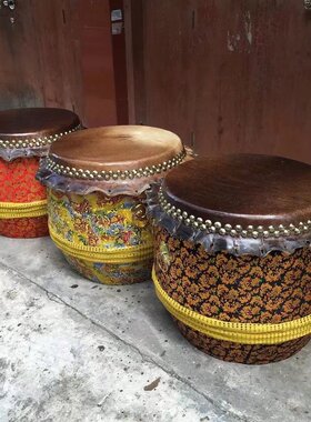 醒狮鼓18寸舞狮鼓头层水牛皮鼓佛山狮鼓成人锣鼓大鼓龙舟龙船鼓16