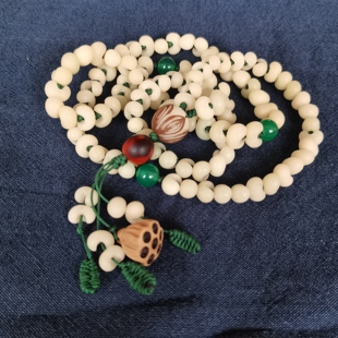 108颗天然棕榈老籽手串去芯金佛草菩提子念珠文玩礼物佛珠DIY饰品