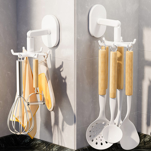 厨房旋转挂钩免打孔挂勾置物架