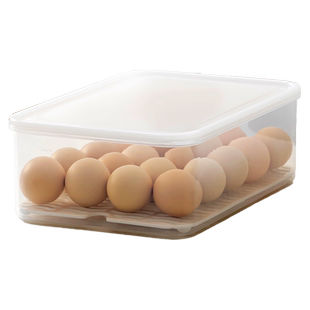 抗菌冰箱鸡蛋收纳盒装鸡蛋的大容量密封保鲜盒食品级专用储藏盒子