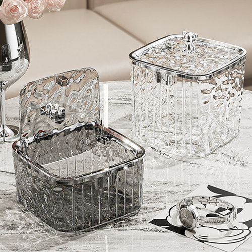 高颜值轻奢卧室茶几家用桌上迷你可爱车载收纳按压式桌面小垃圾桶