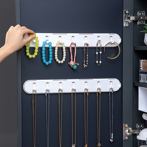 镜柜门后首饰收纳挂架壁挂式挂钩展示架饰品项链架子卫生间置物架