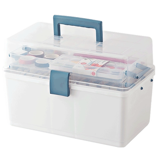 美术生工具箱大号绘画颜料收纳箱画箱多功能三层加厚收纳盒艺考专用美甲师外出美甲美容用品首饰盒家用医药箱