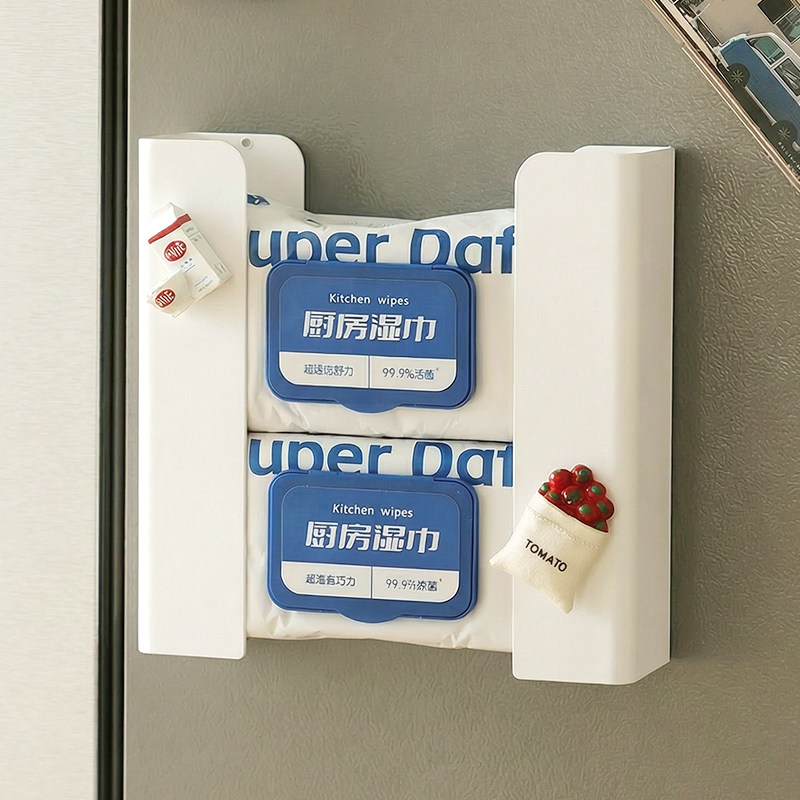 冰箱磁吸分体壁挂纸巾盒图片