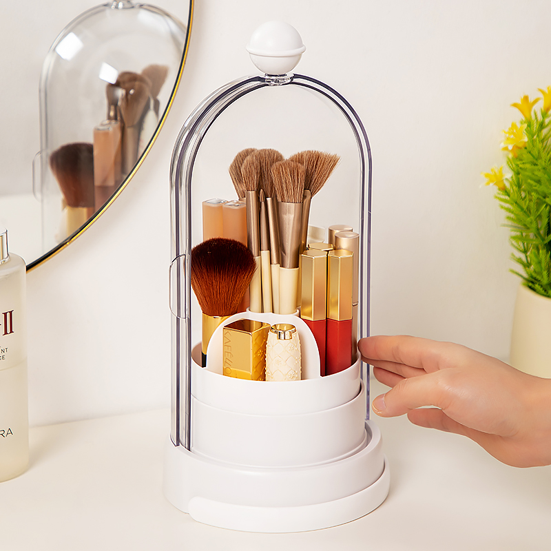 化妆品桌面收纳盒梳妆台护肤品置物架口红眼影眉笔整理盒化妆笔筒