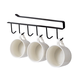 厨房置物架挂钩橱柜门挂架挂钩架一排无痕免打孔悬挂式收纳整理架