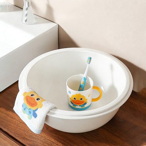 婴儿洗脸盆洗脚盆洗口水巾盆加厚