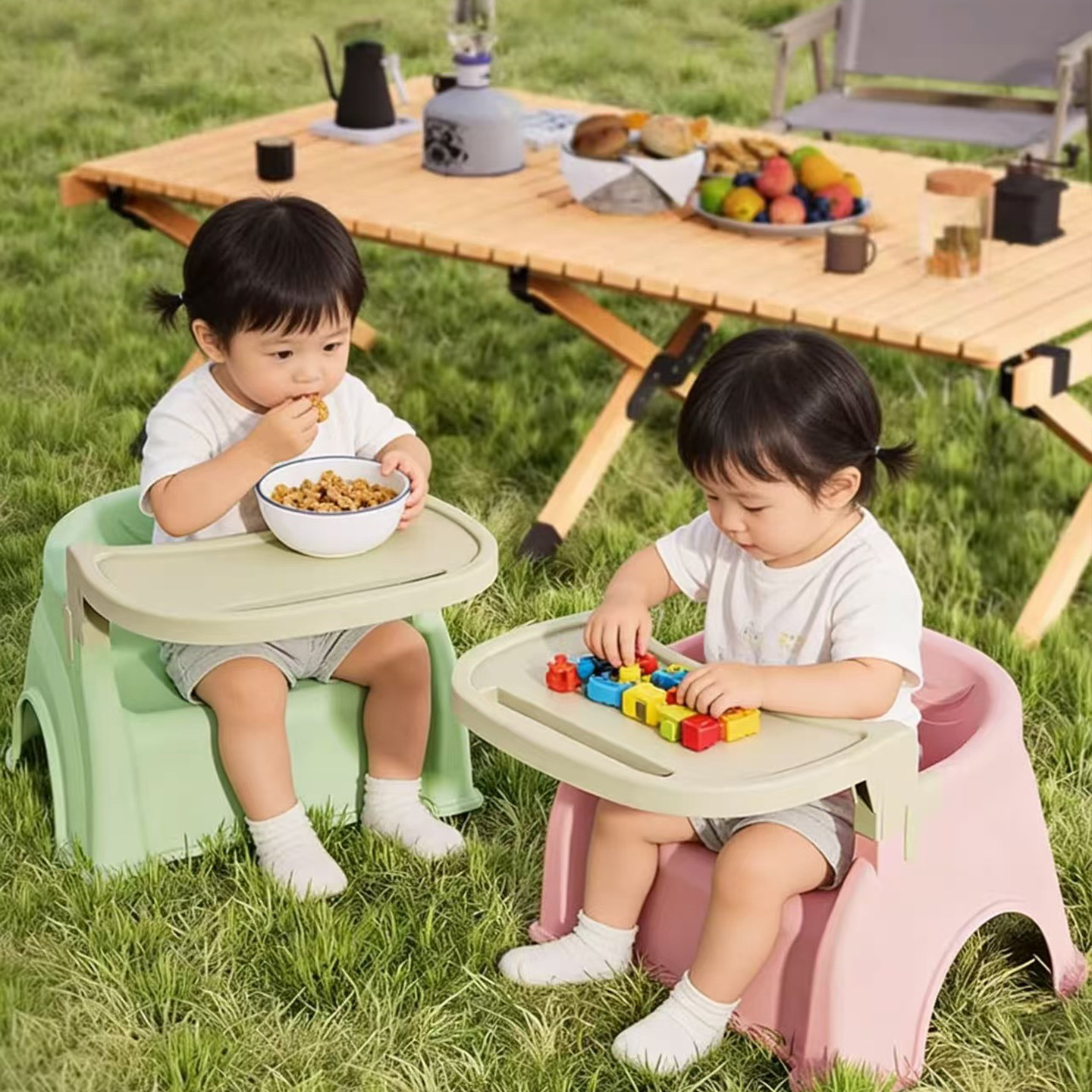 户外儿童餐凳婴儿凳子便携式野餐露营野餐椅宝宝矮凳点心桌小椅子