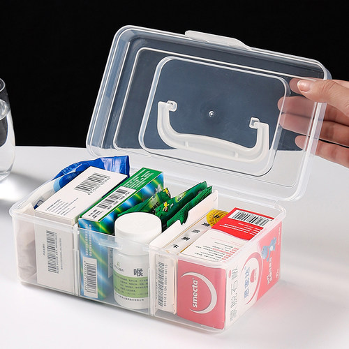 家庭医药箱大容量旅行便携药盒