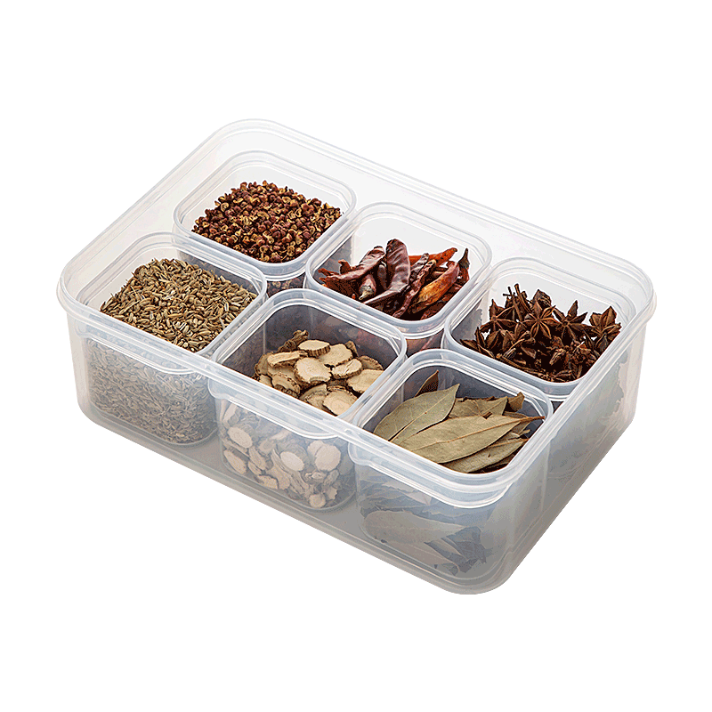 香料收纳盒厨房分格抽屉大料调味料干货茶叶密封储物罐食品保鲜盒
