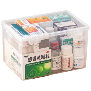 多层药箱家庭装家用医药箱大容量药物收纳盒透明大号医疗急救药盒