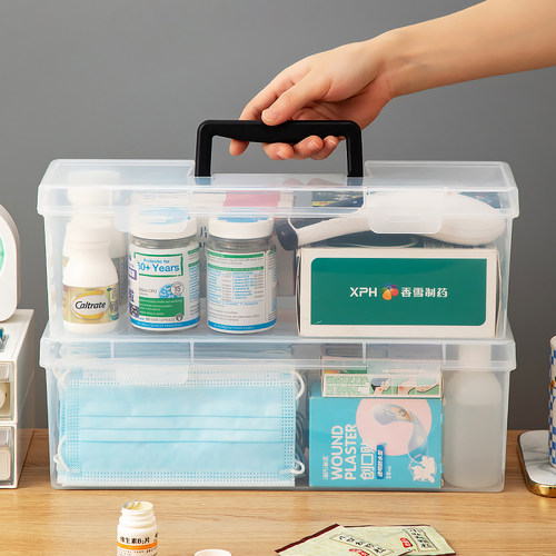 医药箱家用药物收纳盒药品药箱家庭装医疗箱急救箱收纳箱大号药包