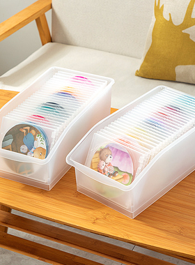 cd盒收纳盒碟片架子专辑展示架光碟存放盒子光盘专辑架黑胶收纳箱