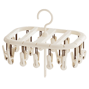 折叠晾衣架多夹子壁挂晒袜子神器家用阳台防风内衣内裤婴儿袜夹子