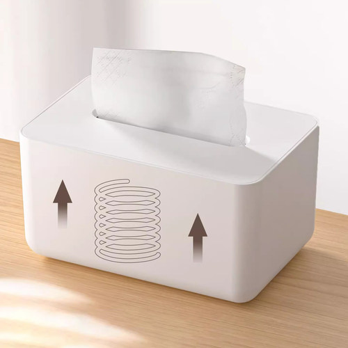 简约现代桌面内置弹簧纸巾盒