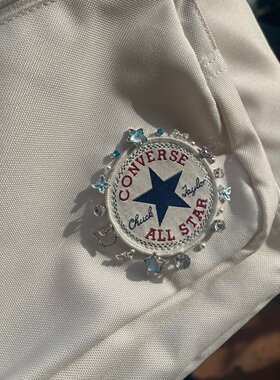 ins风蝴蝶匡威书包耳针手工diy高颜值背包装饰品小清新包包装饰