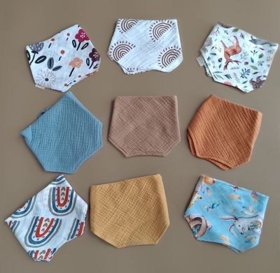 初生儿三角巾婴儿围兜吸水春夏季