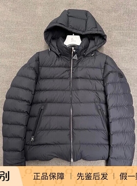 现货Moncler盟可睐2025男士黑蓝雾面哑光轻薄羽绒服K2091 1A00129
