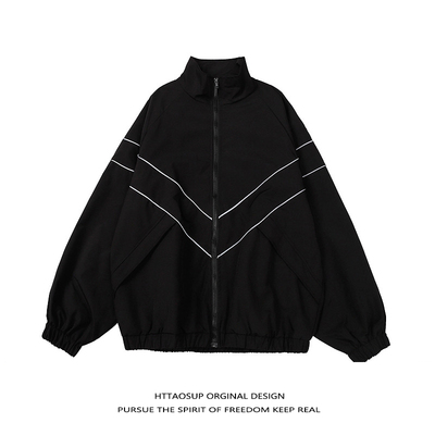 httaosup春秋纯色薄款冲锋衣夹克