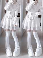 Japanese girlish mass-produced lace cape, detachable sleeve shirt, top, beaded chain skirt, subculture set thumbnail 7