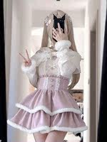 Mass-produced lolita lace fringed cute chanel-style pearl knitted sweater skirt set for autumn and winter thumbnail 5