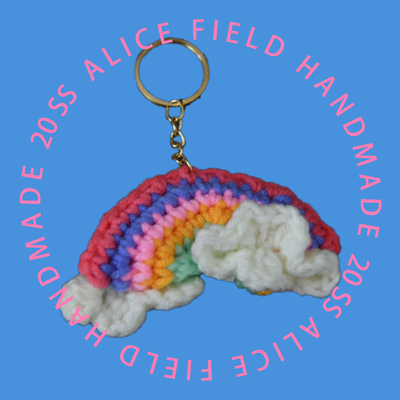 编织钥匙扣挂件饰品彩虹云朵