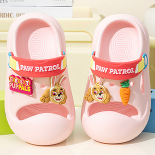 可爱卡通男孩防滑洞洞鞋 汪汪队儿童凉拖鞋 宝宝夏女童包头防撞拖鞋