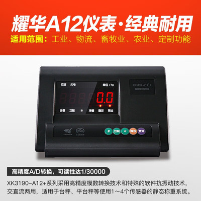 地磅配件耀华XK3190-A12+E电子秤小地磅显示器传感器DIY地磅