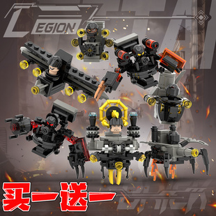 泰坦天文主宰者马桶人vs蜘蛛监控人电视人飞碟UFO拼装益智玩具男