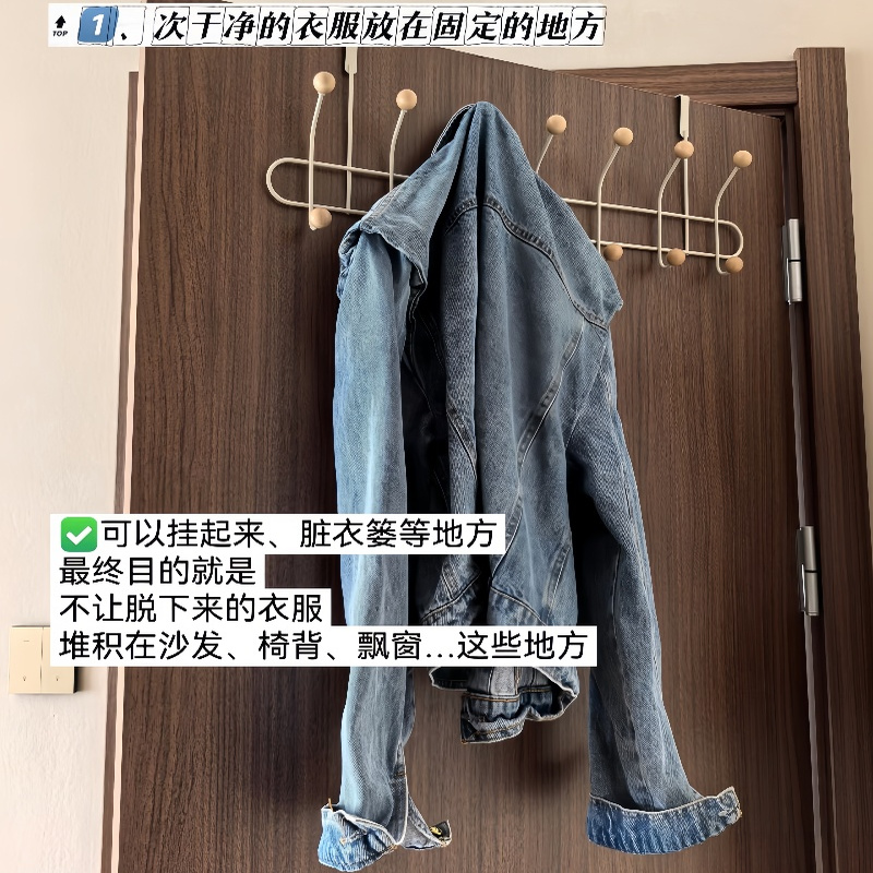 门后挂钩强力承重挂衣钩免打孔挂衣架壁挂墙上书包帽子钥匙收纳架