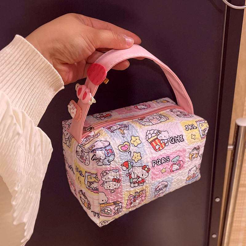 化妆包合集猫咪便捷化妆包外出旅行洗漱收纳包立体手提包大容量