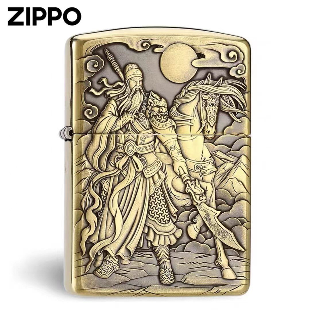 zippo正品打火机 鬼王关云长 关公 关羽 签名款