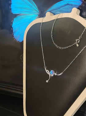 925银项链女时尚百搭小众样式雪花吊坠高级感轻奢锁骨链七夕礼物