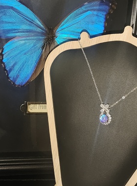 925银项链女时尚百搭小花吊坠高级感轻奢锁骨链圣诞礼物