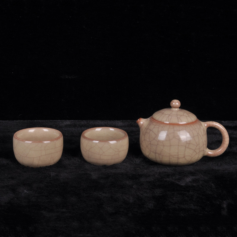 云上青瓷西施功夫茶具陶瓷家用茶壶工夫茶杯建水水盂哥窑小容量