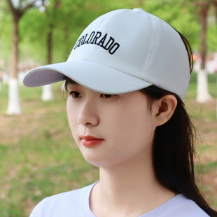 帽子女款2026新款夏季空顶跑步鸭舌帽棒球帽显脸小遮阳防晒太阳帽