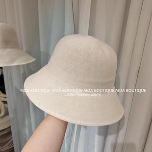 桑蠶絲帽子女百搭時(shí)尚 盆帽輕薄透氣遮陽漁夫帽春夏顯臉小防曬帽