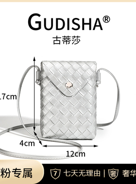 Gudisha 2024-15 大编制 银色时尚百搭简约单肩包