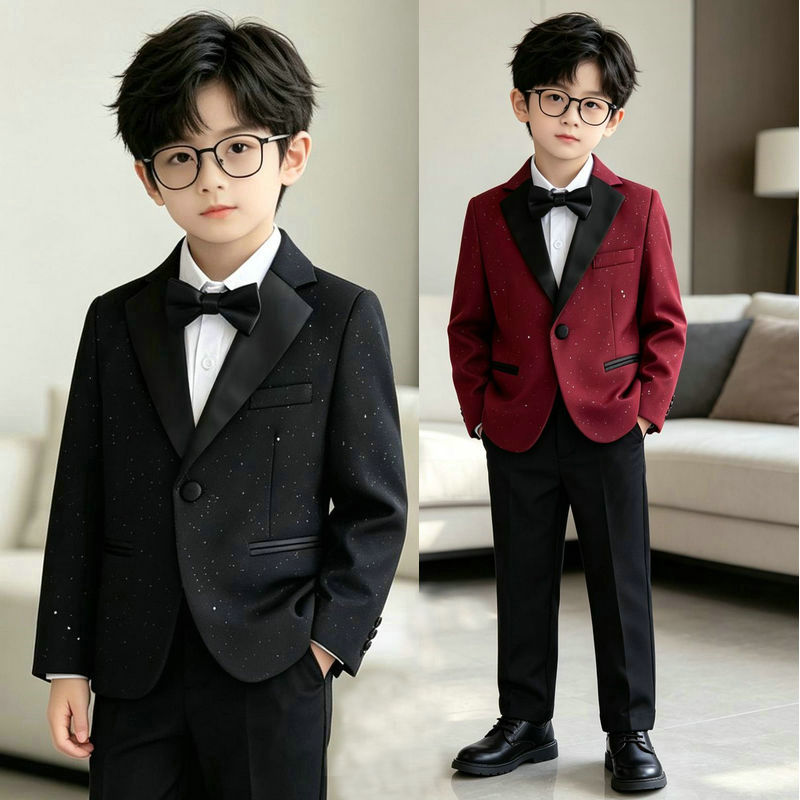 男童英伦西装套装生日表演出礼服