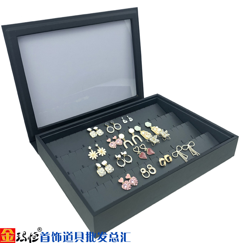 特价项链戒指收纳盒皮质手镯手串珠宝箱展示道具饰品架首饰托盘