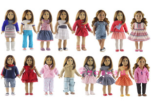 新款18寸美国外贸娃娃女孩衣服 45cm American Girl Doll套装