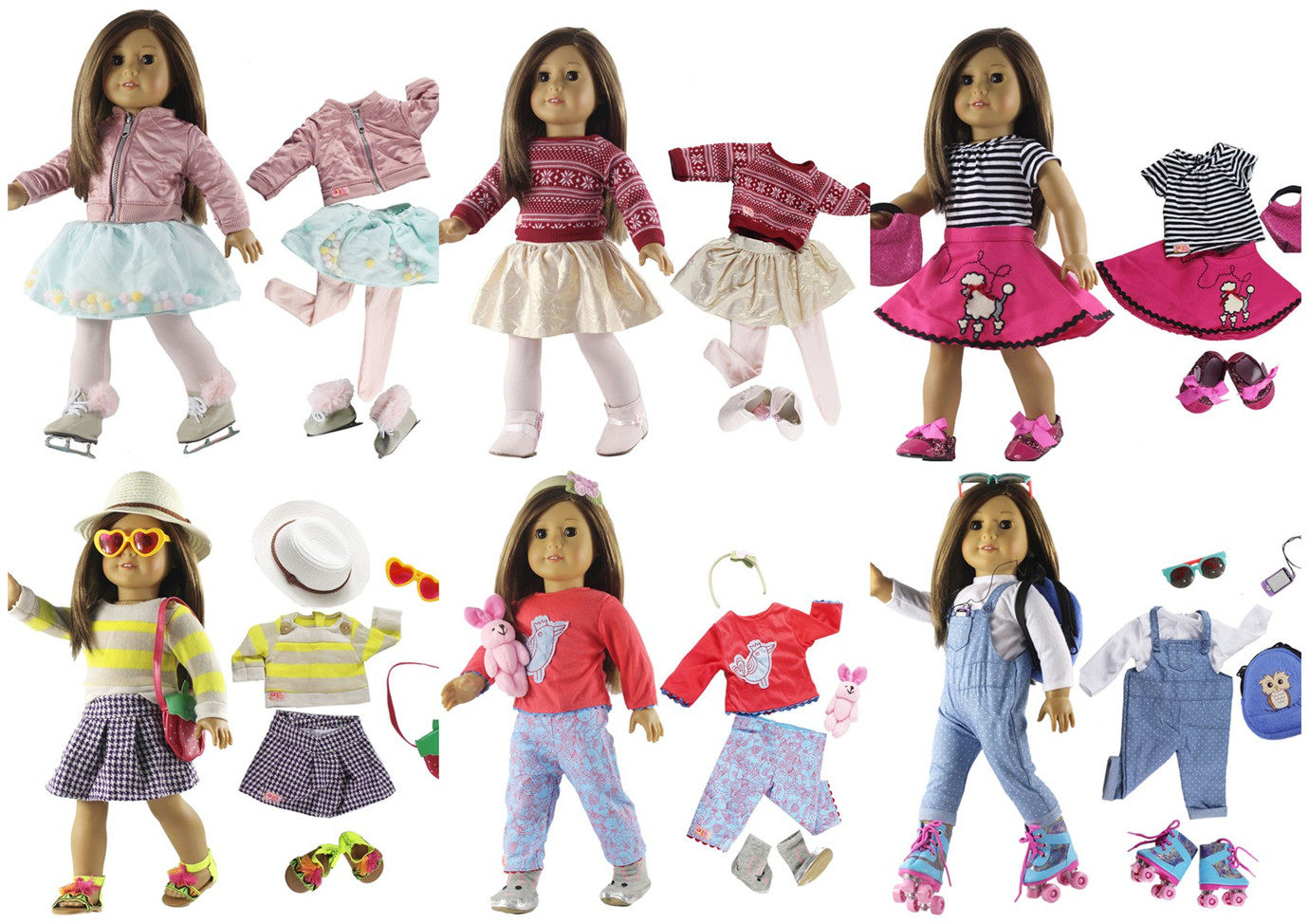 新18寸美国女孩娃娃衣服 American Girl Doll衣服配件套装图片