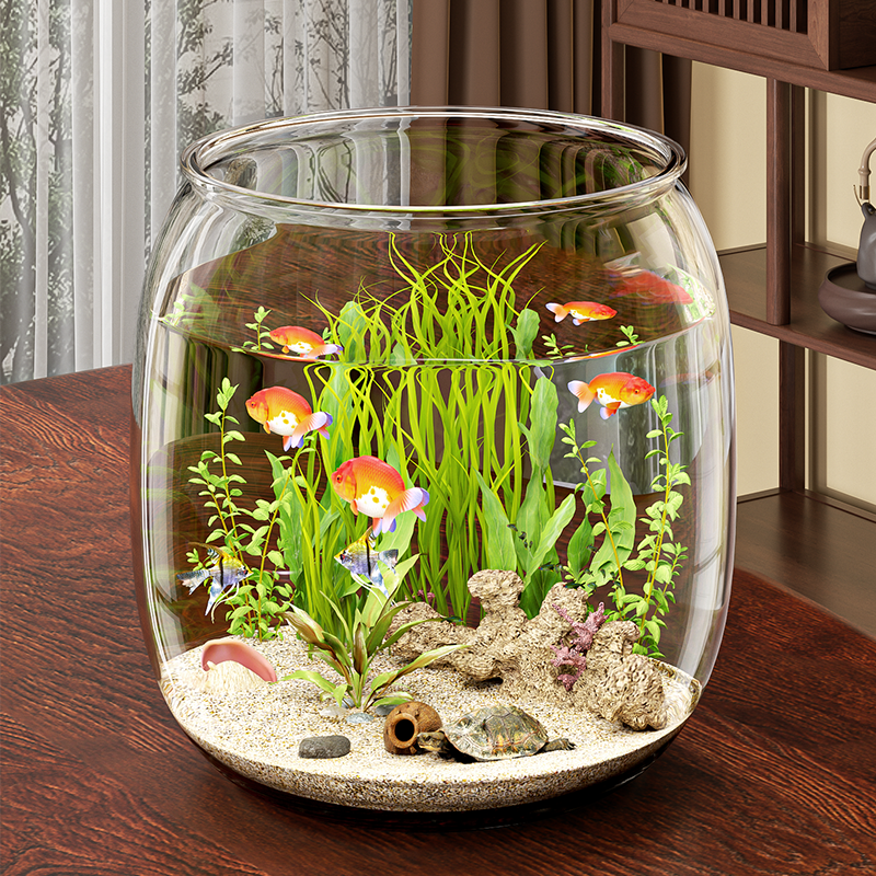 2025新款鱼缸塑料一体成型仿玻璃防摔不坏客厅中小型桌面生态缸,宠物/宠物食品及用品,桌面缸,淘宝优惠券,粉丝福利购,淘宝优惠卷